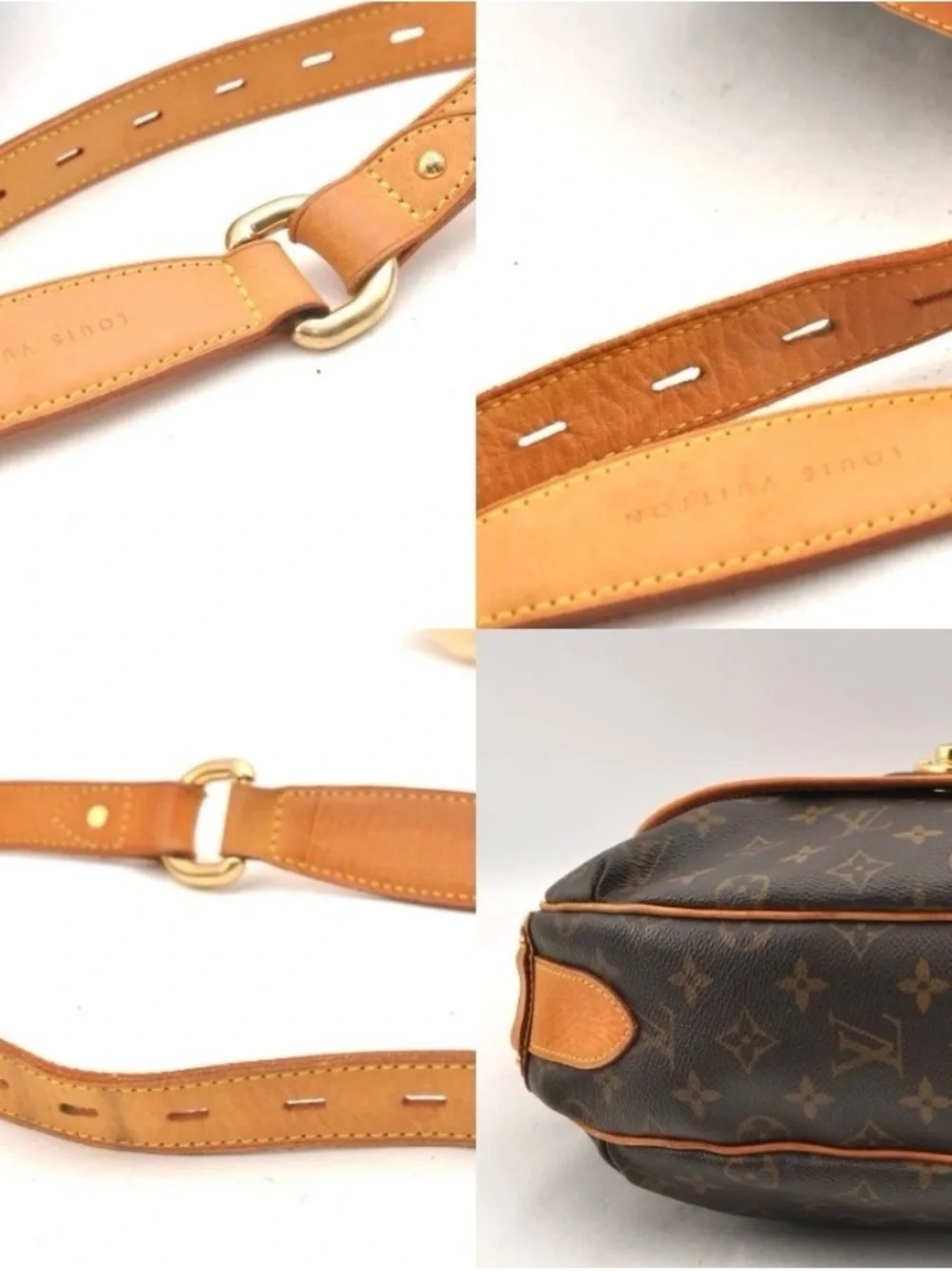 Discontinued Louis Vuitton Brown Monogram Crescent Tulum GM Shoulder Bag